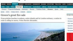 Telegraph: «Το μεγάλο ξεπούλημα της Ελλάδας»